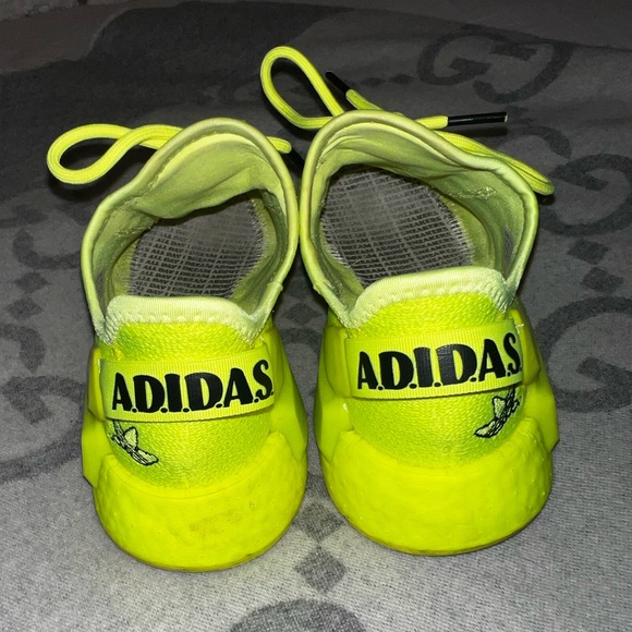 Adidas NMD, neon yellow, size 4Y/6W - Picture 6 of 6